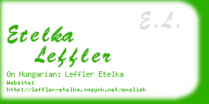 etelka leffler business card
